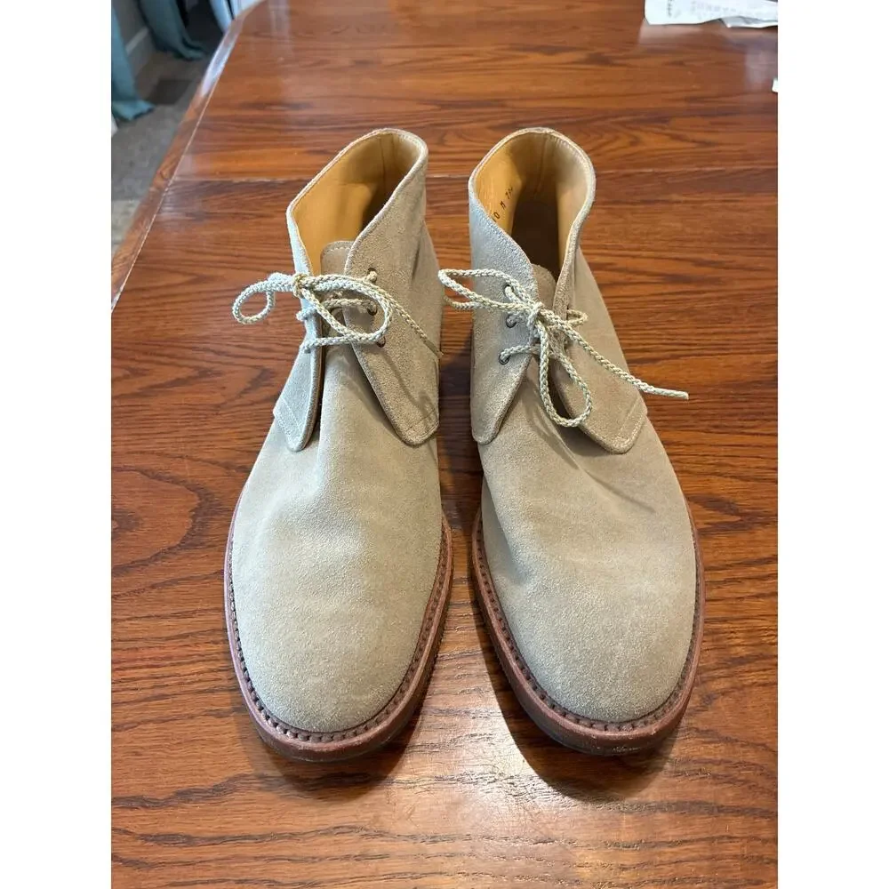 Gravati Suede Leather Lace Up Chukka Boots Tan Men's Size 10